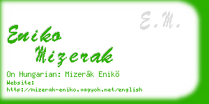 eniko mizerak business card